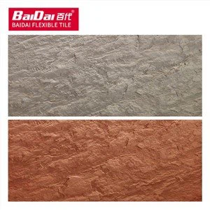 Gebogen leisteen buiten waterdichte flexibele muur