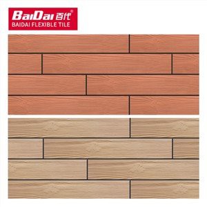 Brandwerende flexibele tegel met houtnerf